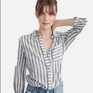 Abercrombie & Fitch Blue Striped Shirt
